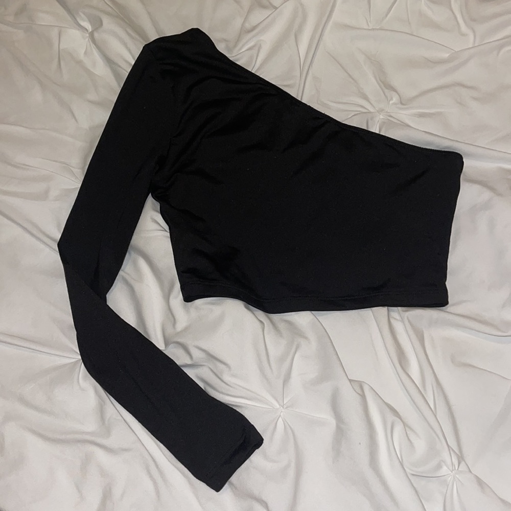 one shoulder shein crop top - Picture 1 of 3